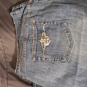 Avenue Blue Denim Jeans w Sequin